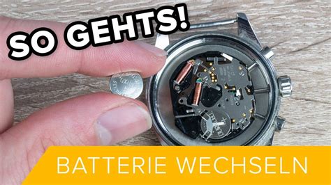 Armbanduhr Batterie wechseln .